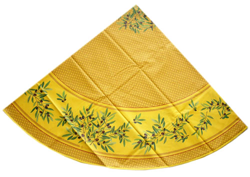 Round Tablecloth coated or cotton (Nyons. yellow) - Click Image to Close